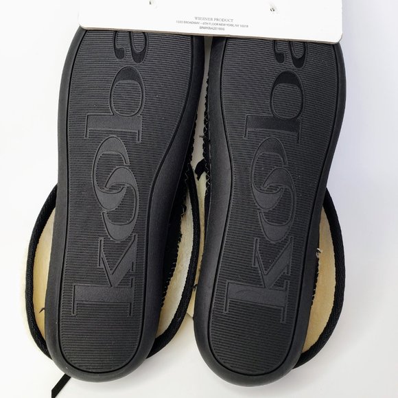 Kooba Shoes Kooba Black And Grey Folded Ankle Slippers New Poshmark